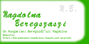 magdolna beregszaszi business card